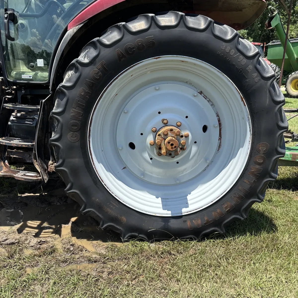 Case IH tractor wheel after cleaning