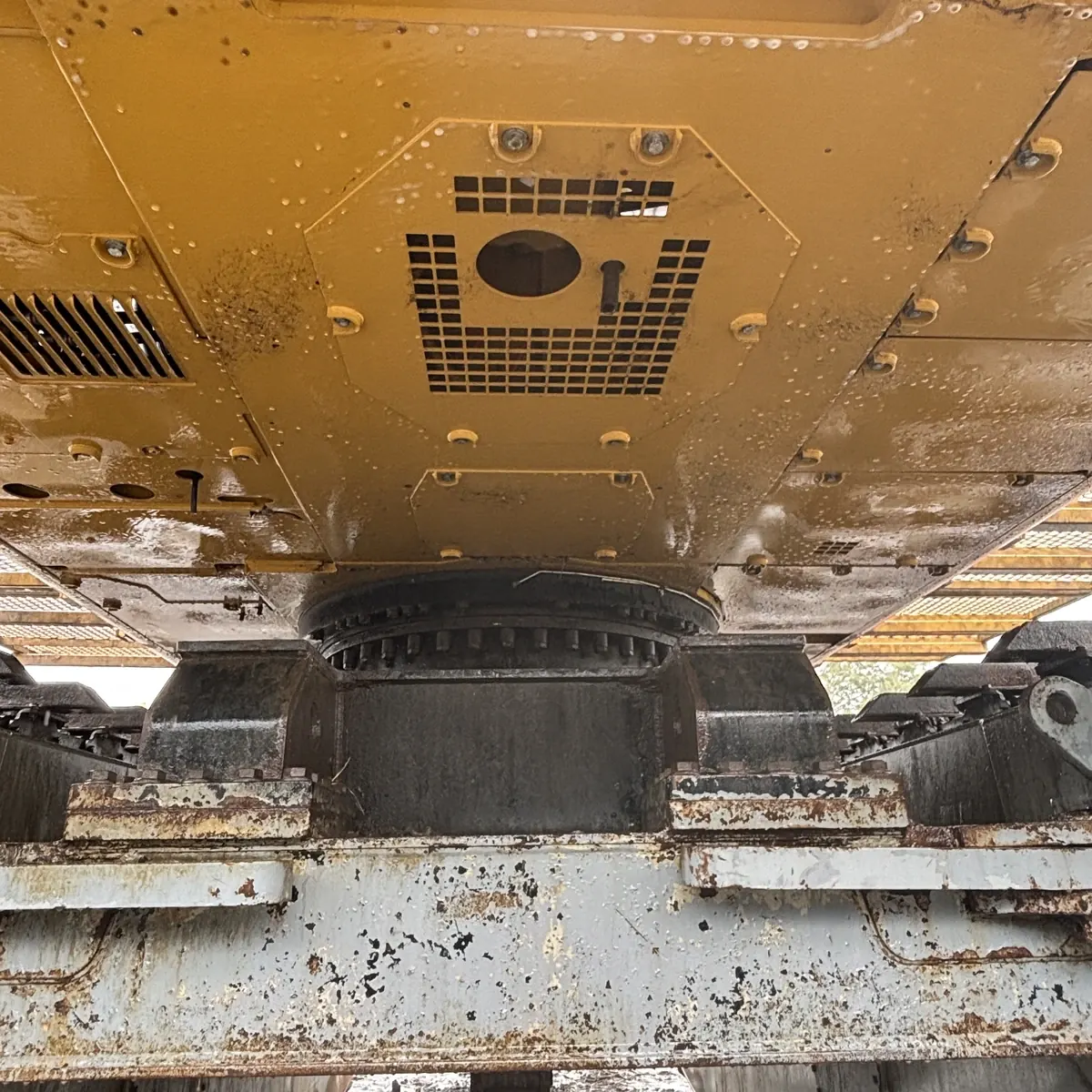 CAT equipment underside after cleaning