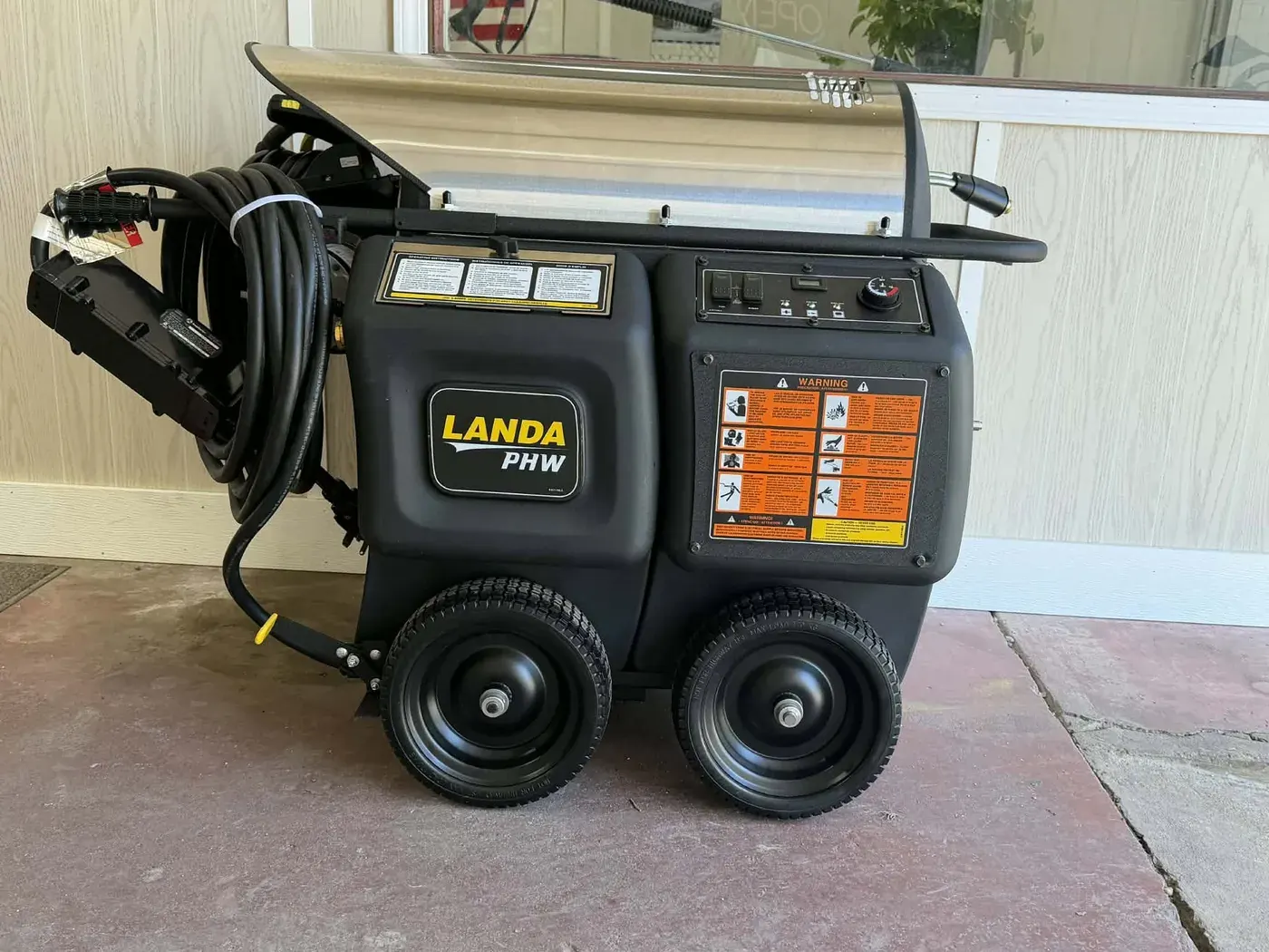 Portable pressure washers ready to go out