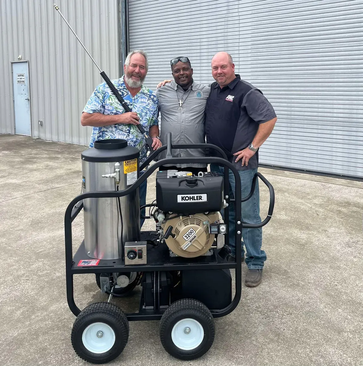Equipment leaving the shop with its new owner