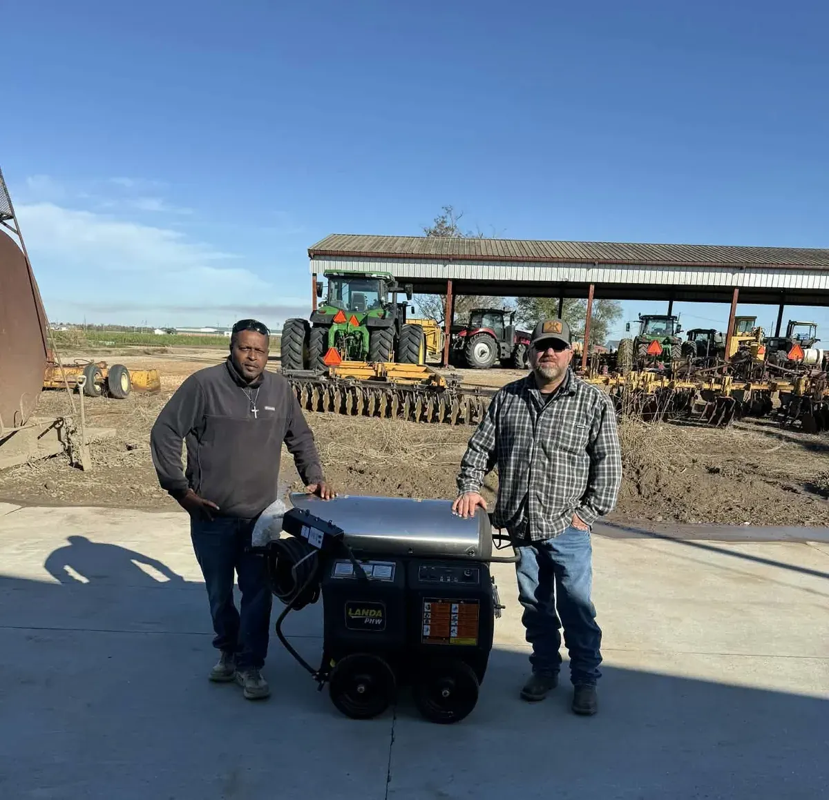 Equipment leaving the shop with its new owner