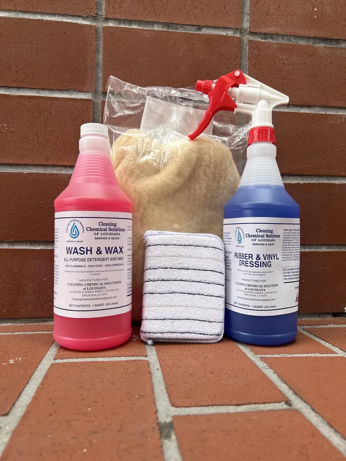 Car wash and wax product on the shelf